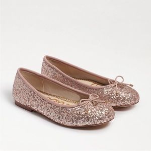 Sam Edelman Felicia Kids Ballet Flats Champagne Glitter